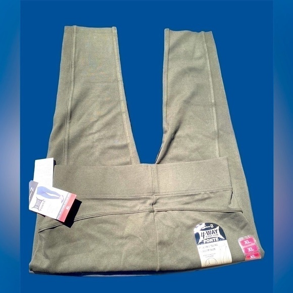 SEVEN7 4 Way Stretch Scallop Hem PullOn Ponte Leggings Size XL Pretty Olive NWT. - Picture 5 of 13